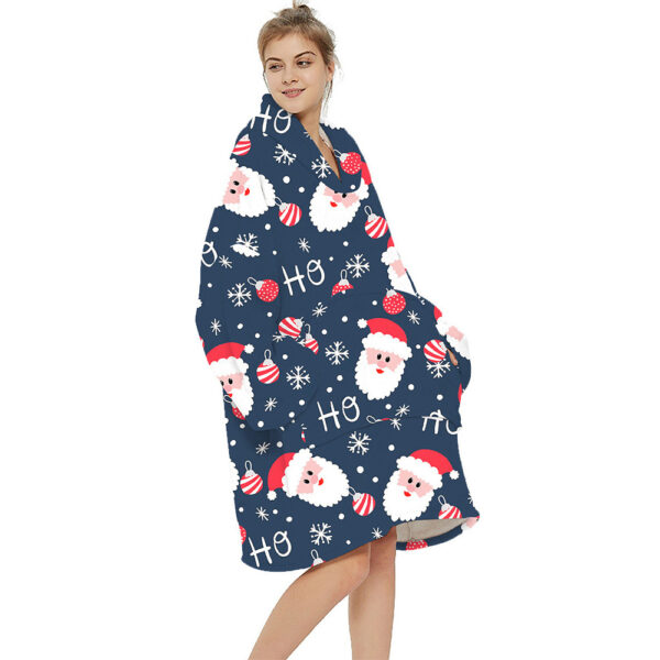 Printed warm layabout blanket hoodie - Image 3