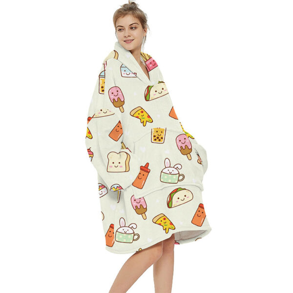 Printed warm layabout blanket hoodie - Image 7