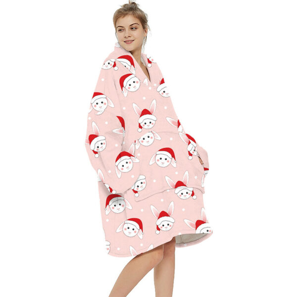 Printed warm layabout blanket hoodie - Image 2