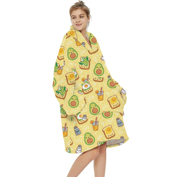 Printed warm layabout blanket hoodie - Image 4