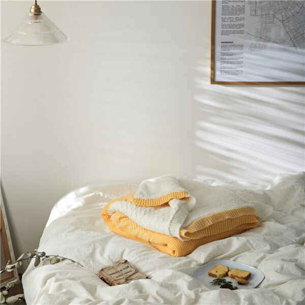 Thicken Warm Siesta Blanket Quilt Knitted Woolen Blanket