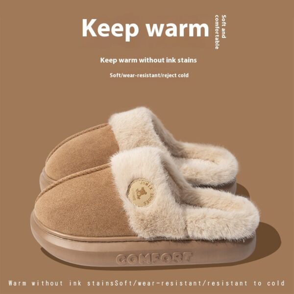 New Plush Slippers For Women Men Winter Warm Home Slipper Indoor Thick-soled Fleece Shoes - Image 10