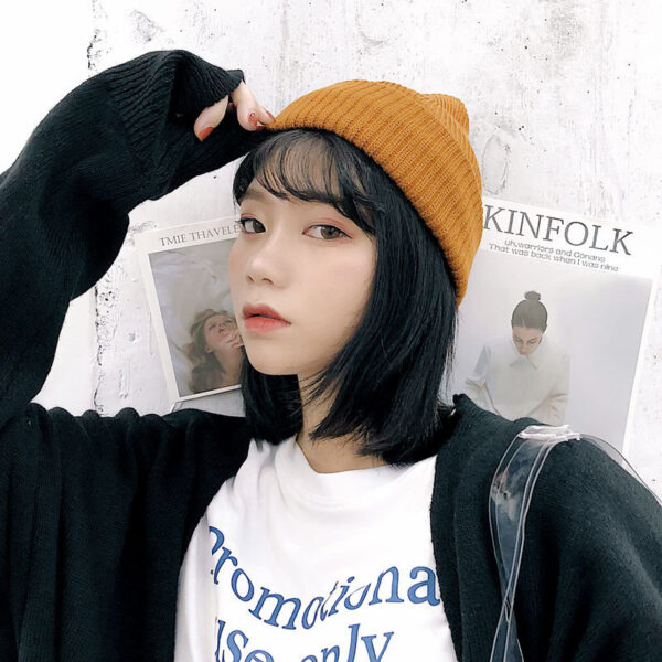 Women's hat winter knit hat outdoor wool hat female winter warm cap - Image 3