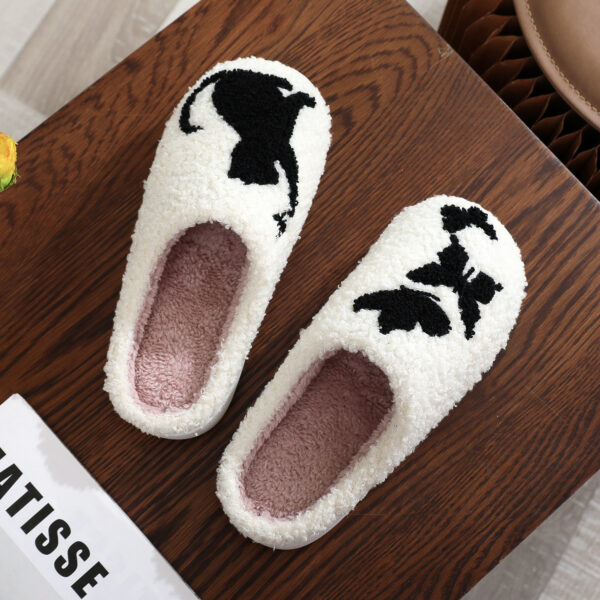 Embroidery Cotton Slippers Home Winter Comfortable Woolen Slipper - Image 2