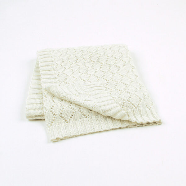 Summer Boys And Girls Knitted Hollow Throw Blanket - Image 4