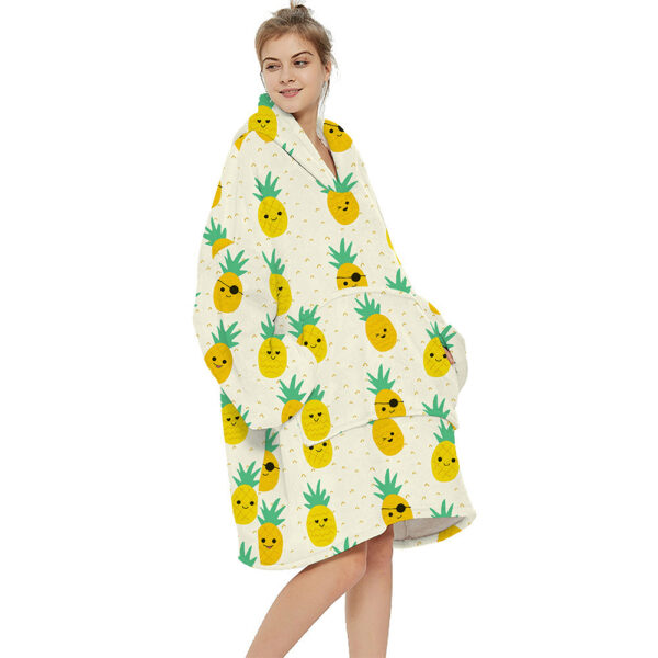 Printed warm layabout blanket hoodie - Image 8