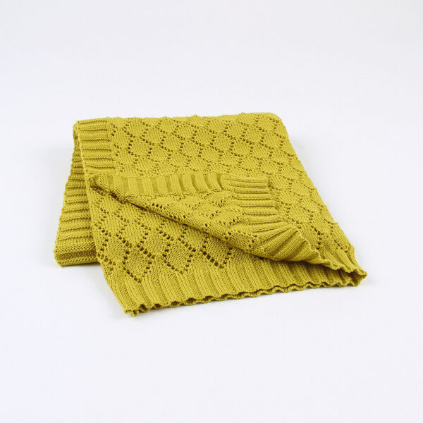 Summer Boys And Girls Knitted Hollow Throw Blanket - Image 2