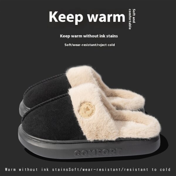 New Plush Slippers For Women Men Winter Warm Home Slipper Indoor Thick-soled Fleece Shoes - Image 6