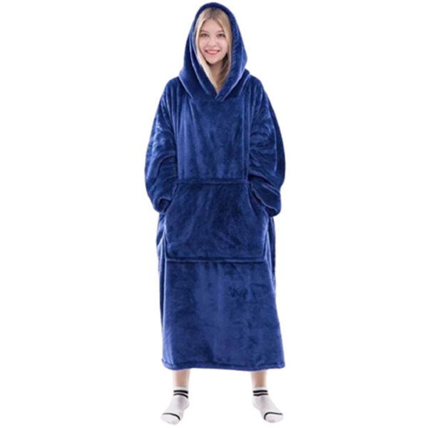 Flannel Thick Warm Blanket Hoodie - Image 5