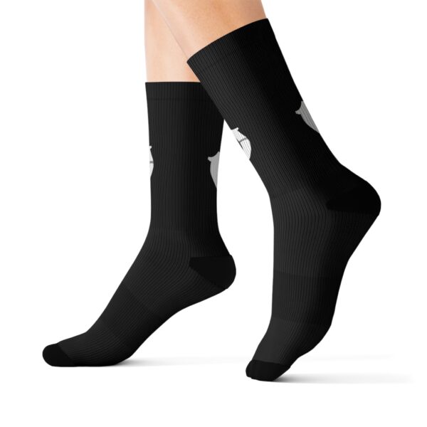 Custom Sublimation Socks - Stylish Black Design for Everyday Comfort