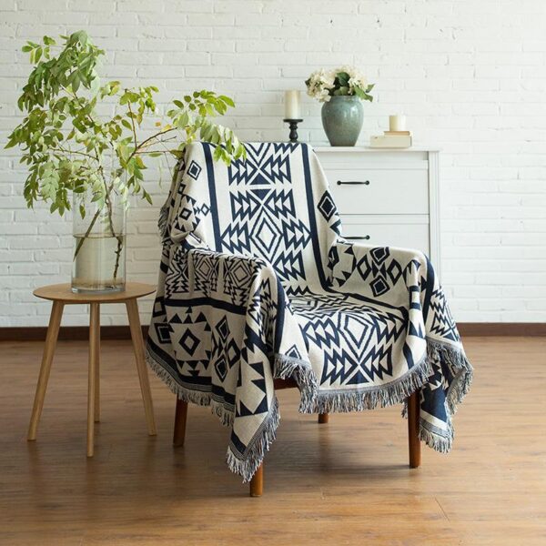 Geometric Cotton Blanket Throw Comforter - Image 4