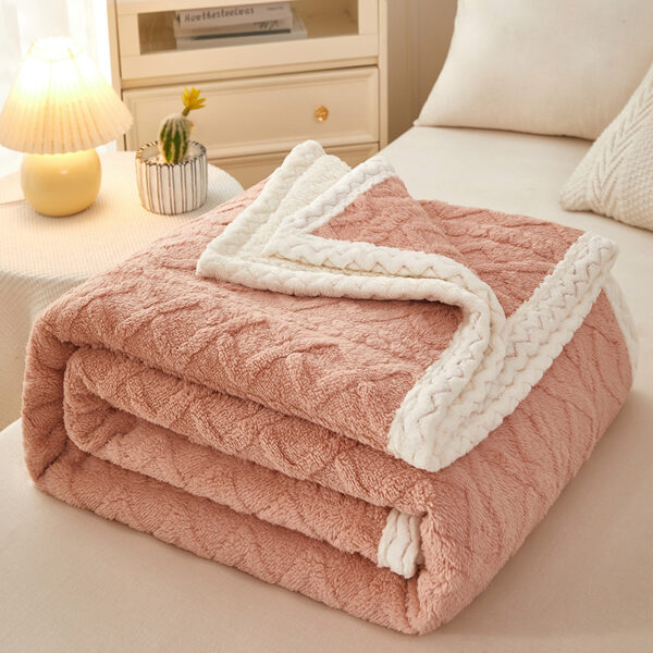 Blanket Double Thickened Warm Coral Fleece Sofa Blanket - Image 7