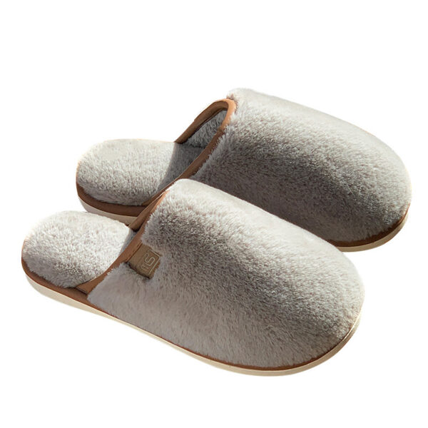 Winter Plush Slippers Warm Solid House Shoes Non-slip Bedroom Floor Home Slipper For Women Men - Image 10