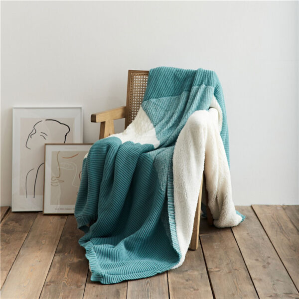 Thicken Warm Siesta Blanket Quilt Knitted Woolen Blanket - Image 5