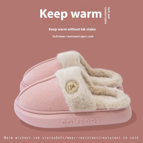 New Plush Slippers For Women Men Winter Warm Home Slipper Indoor Thick-soled Fleece Shoes - Image 8