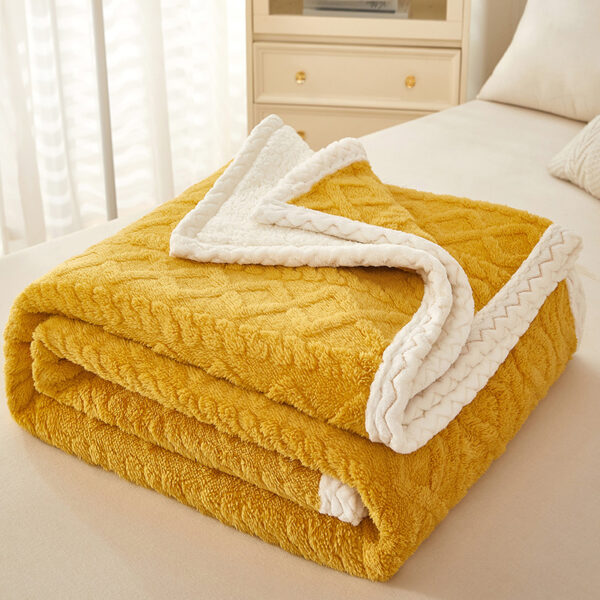 Blanket Double Thickened Warm Coral Fleece Sofa Blanket - Image 6