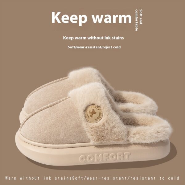 New Plush Slippers For Women Men Winter Warm Home Slipper Indoor Thick-soled Fleece Shoes - Image 7