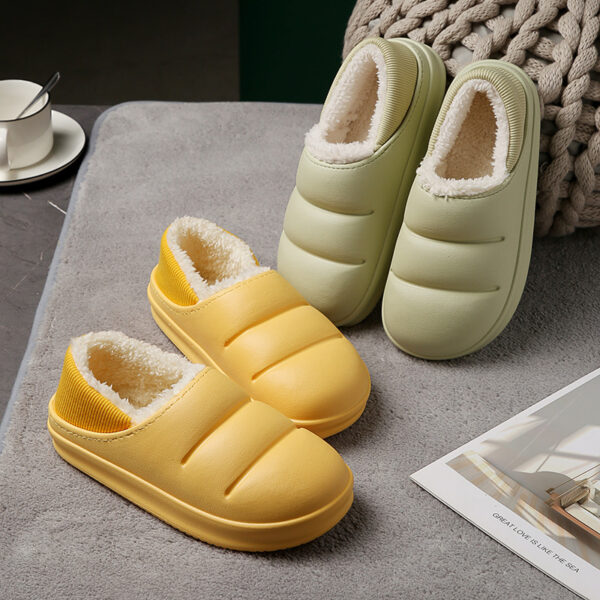 Couple Cotton Slippers Wiomen Winter Warm House Shoes Waterproof Garden Slipper - Image 8