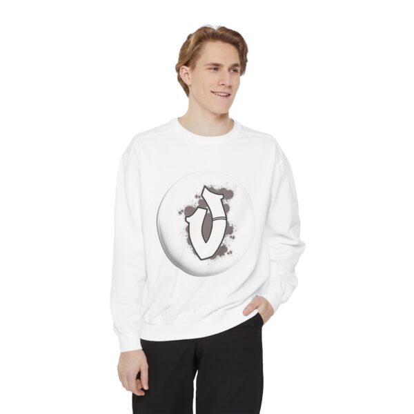 Unisex Garment-Dyed Sweatshirt with Artistic Print – Cozy and Stylish for Everyday Wear - Image 27