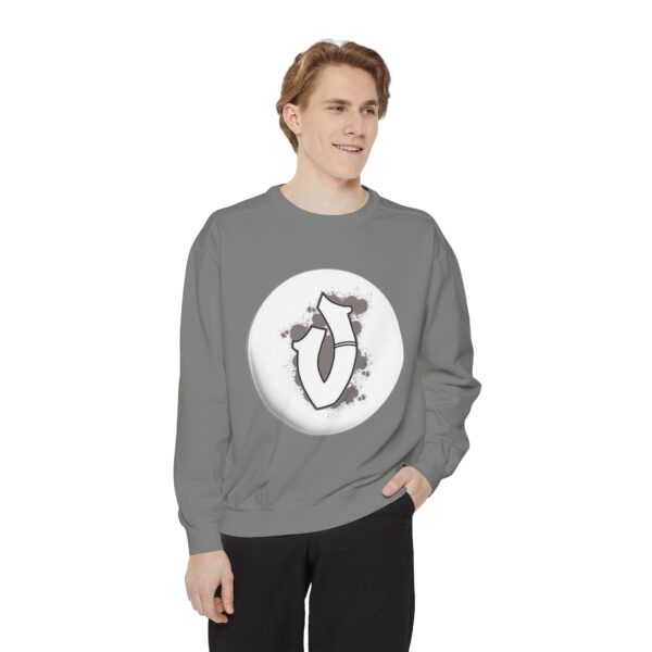 Unisex Garment-Dyed Sweatshirt with Artistic Print – Cozy and Stylish for Everyday Wear - Image 15