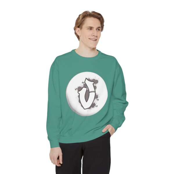 Unisex Garment-Dyed Sweatshirt with Artistic Print – Cozy and Stylish for Everyday Wear - Image 19