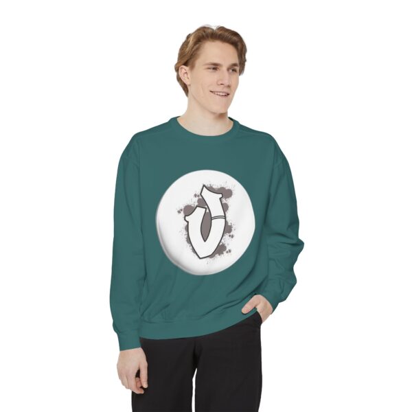 Unisex Garment-Dyed Sweatshirt with Artistic Print – Cozy and Stylish for Everyday Wear - Image 23